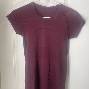 Lululemon Magenta Short-Sleeve Shirt